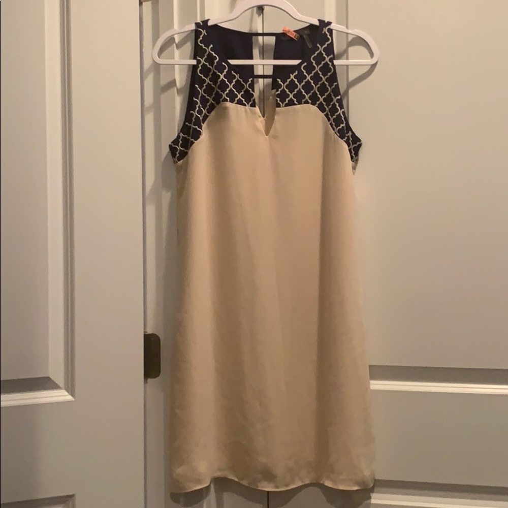 THML beige and navy dress